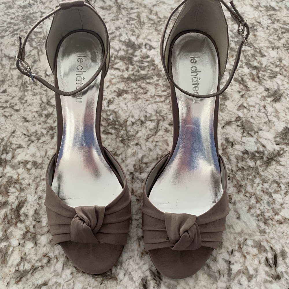 Taupe high heels